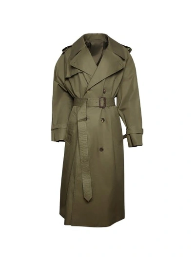 Shop Wardrobe.nyc Trench Coat In Green