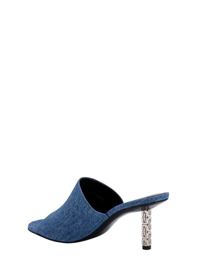 Shop Givenchy Denim Mule In Blue