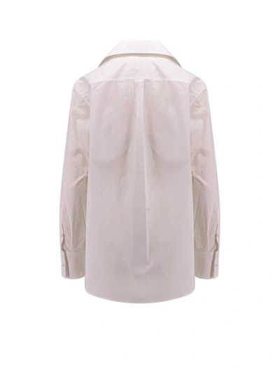 Shop Valentino Iconic Buttons Cotton Shirt In White