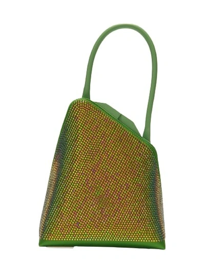 Shop Attico Sunset Top Handle Bag In Green