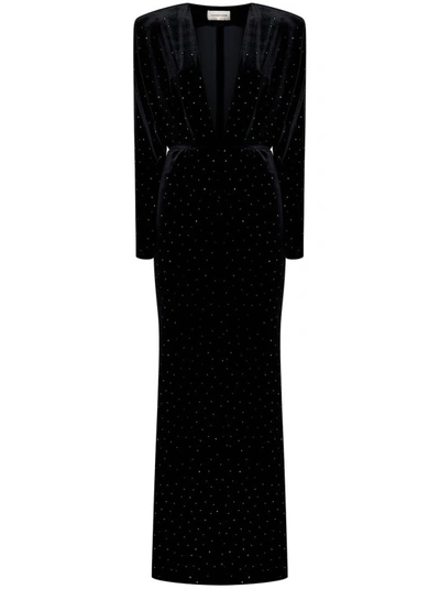 Shop Alexandre Vauthier Black Long-sleeved Dress