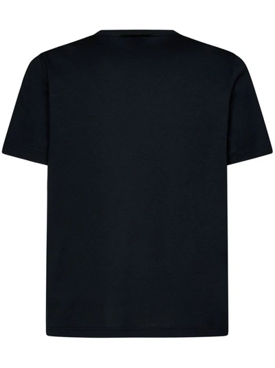 Shop Brioni Black Cotton Jersey Crewneck T-shirt