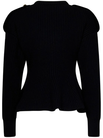 Shop Alexander Mcqueen Black Military-inspired Cropped Cardigan