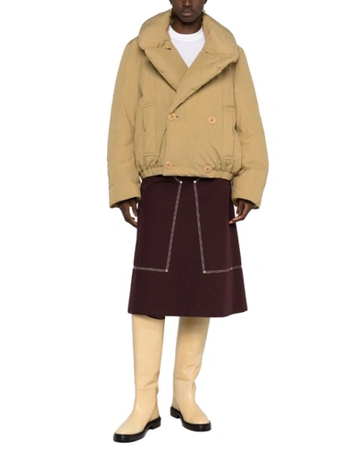 Shop Lemaire Bathrobe Puffer Cabancoat In Brown