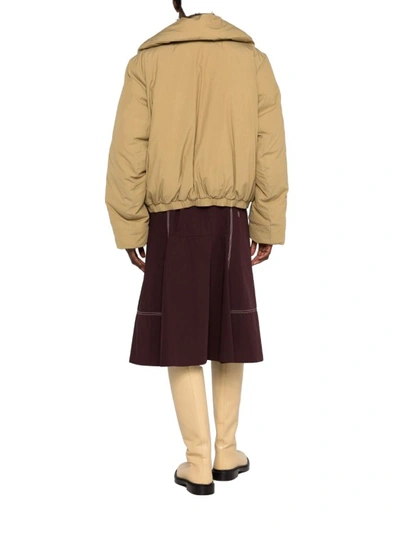 Shop Lemaire Bathrobe Puffer Cabancoat In Brown
