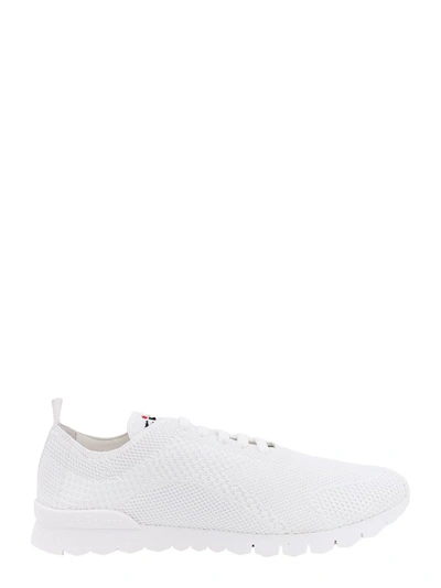 Shop Kiton White Knit Sneakers