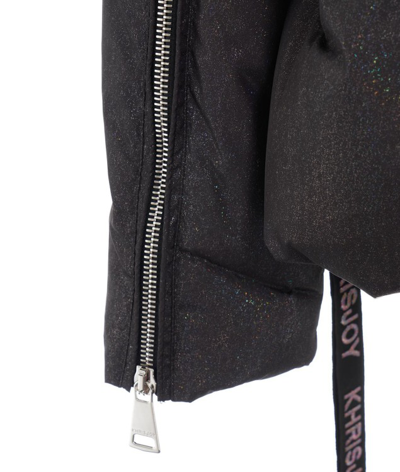 Shop Khrisjoy Down Jacket "iconic Glitter" In Black