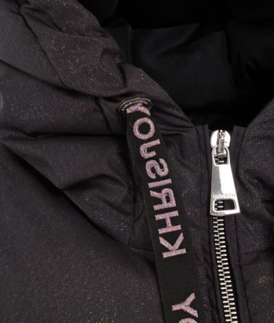 Shop Khrisjoy Down Jacket "iconic Glitter" In Black
