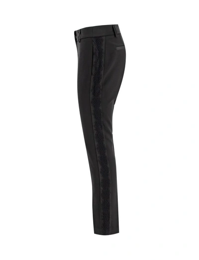 Shop Ermanno Scervino Black Tailored Cut Trousers With High Waist And Straight Legs