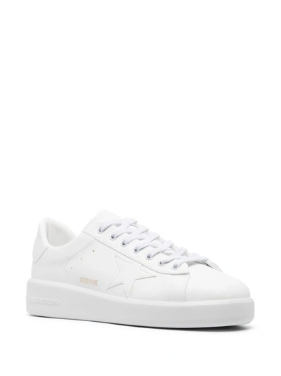 Shop Golden Goose White Laced-up Sneakers