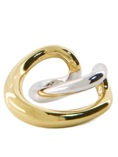 Shop Charlotte Chesnais Initial Ear Cuff - Silver/gold 18kt - Gold In Not Applicable