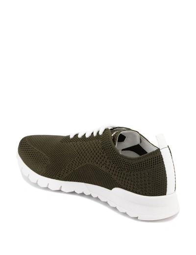 Shop Kiton Green Knitted Fabric ''fit'' Runners