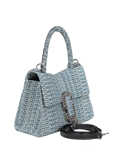 Shop Marc Jacobs The Top Handle In Monogram Fabric In Blue
