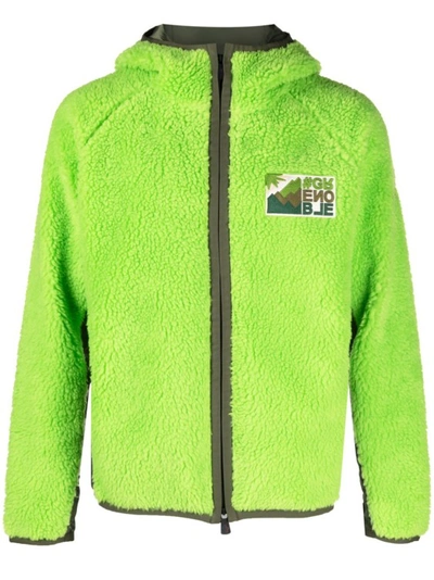 Shop Moncler Hooded Zip Jacket In Green