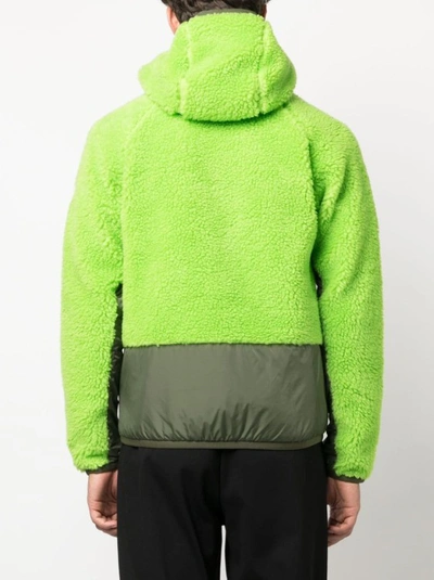 Shop Moncler Hooded Zip Jacket In Green