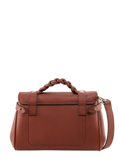 Shop Mulberry Alexa Leather Handbag In Brown