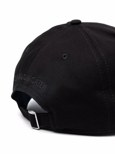 Shop Dsquared2 Icon Embroidered Cap In Black