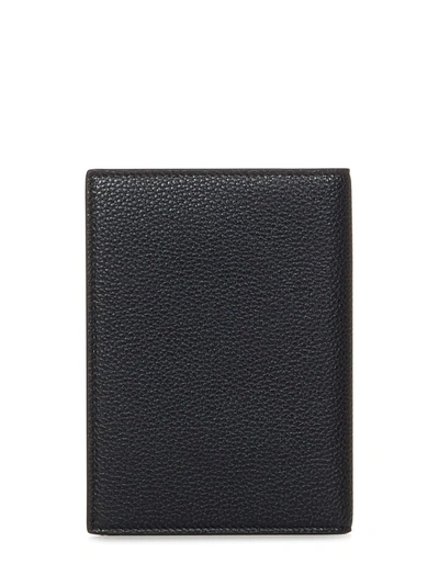 Shop Tom Ford Black Leather Tf Logo Wallet