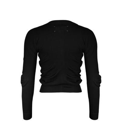 Shop Maison Margiela Black Rib Knit Jumper