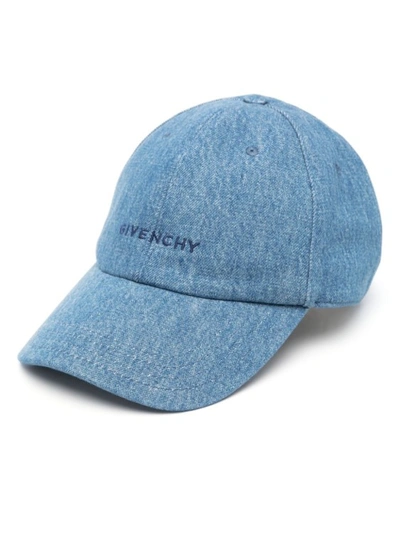 Shop Givenchy Blue Cotton Hat