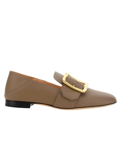 Shop Bally Brown Leather Loafers