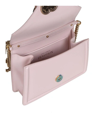 Dolce & Gabbana Devotion Small Tote In Pink