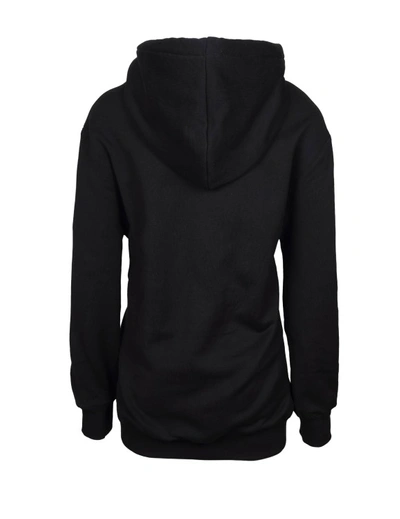 Shop Lanvin Cotton Hoodie Sweatshirt With Black Logo