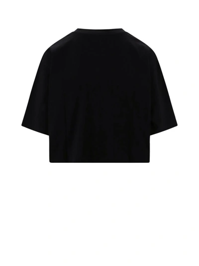 Shop Balmain Biologic Cotton T-shirt With Frontal Logo In Black