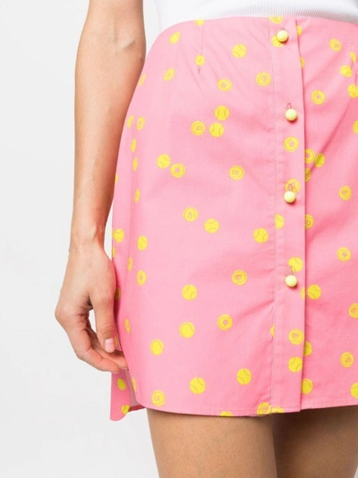 Shop Chiara Ferragni Pink Cotton Skirt