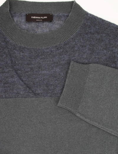 Shop Fabiana Filippi Crew-neck Sweater In Grey