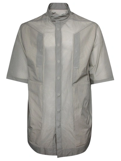 Shop Rick Owens Grey Long Jacket Top