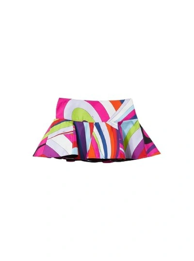Shop Pucci Ruffle Mini Skirt In Multicolor