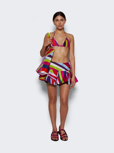 Shop Pucci Ruffle Mini Skirt In Multicolor