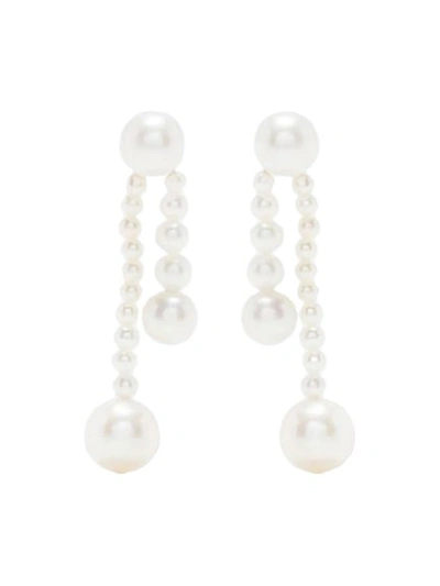 Shop Sophie Bille Brahe Ruban De Pearl Earrings In Not Applicable