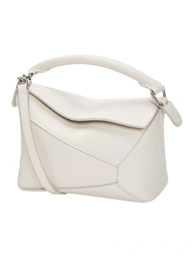 Shop Loewe Mini Puzzle Edge Bag In White