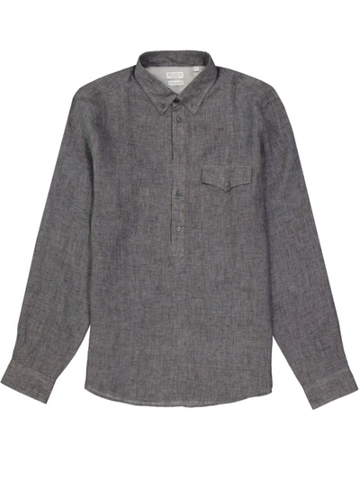 Shop Brunello Cucinelli Linen Shirt In Grey