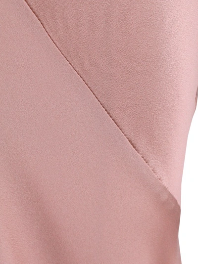 Shop Alberta Ferretti Pink Satin Long Skirt