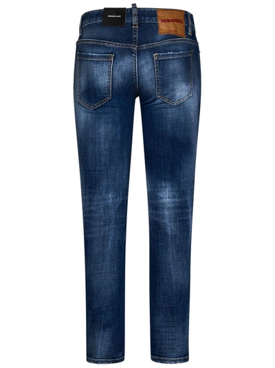 Shop Dsquared2 Blue Cotton Denim Jeans