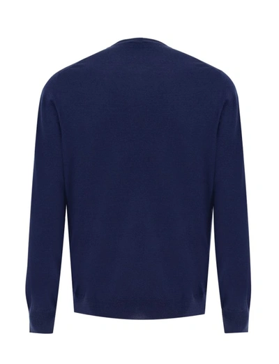 Shop Fedeli Crew-neck Sweater In Blue