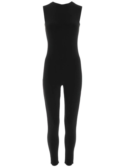 Shop Norma Kamali Black Sleeveless Jumpsuit