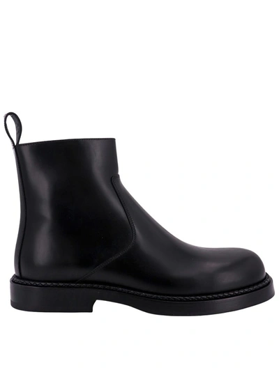 Shop Bottega Veneta Leather Boots In Black