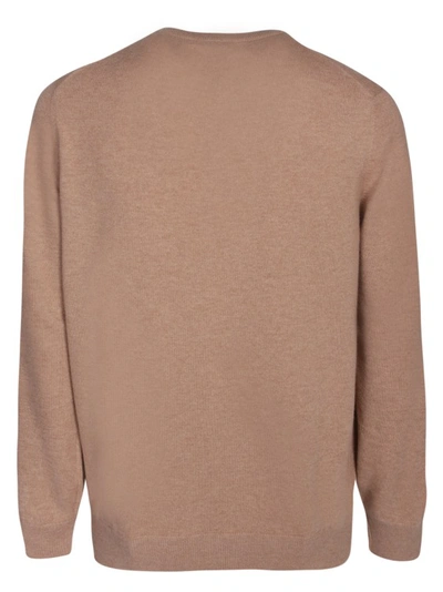 Shop Brunello Cucinelli Roundneck Cashmere Sweater In Brown