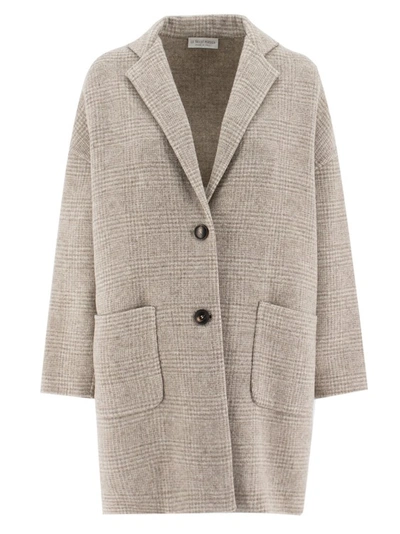 Shop Le Tricot Perugia Grey Single Breasted Coat