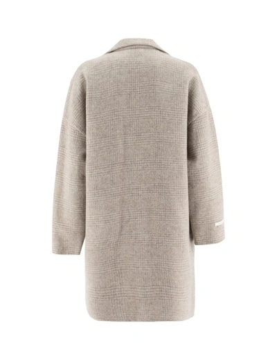 Shop Le Tricot Perugia Grey Single Breasted Coat