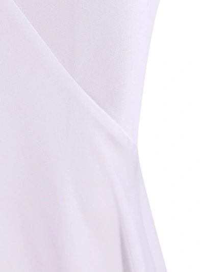 Shop Alberta Ferretti White Satin Long Skirt