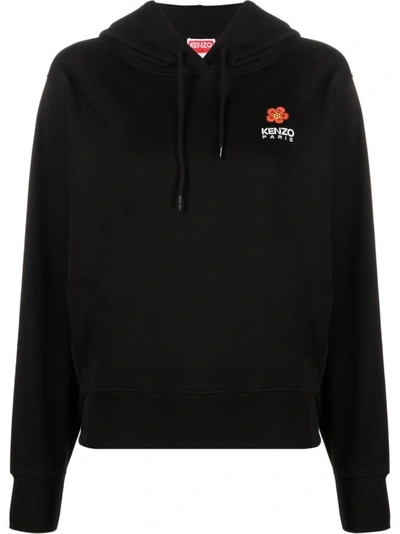 Shop Kenzo Black Hooded Sweatshirt
