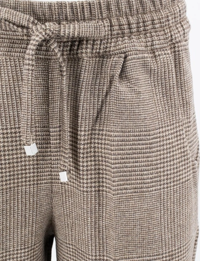 Shop Kiton Soft Virgin Wool Brown Trousers