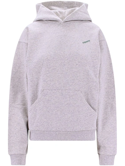 Shop Coperni Cotton Blend Sweatshirt With Hood In Grey