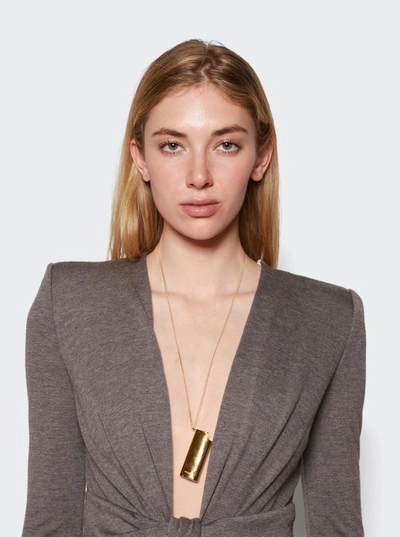 Shop Saint Laurent Pendant Necklace In Gold
