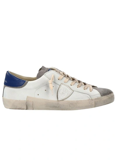 Shop Philippe Model White Leather Prlu Sneakers